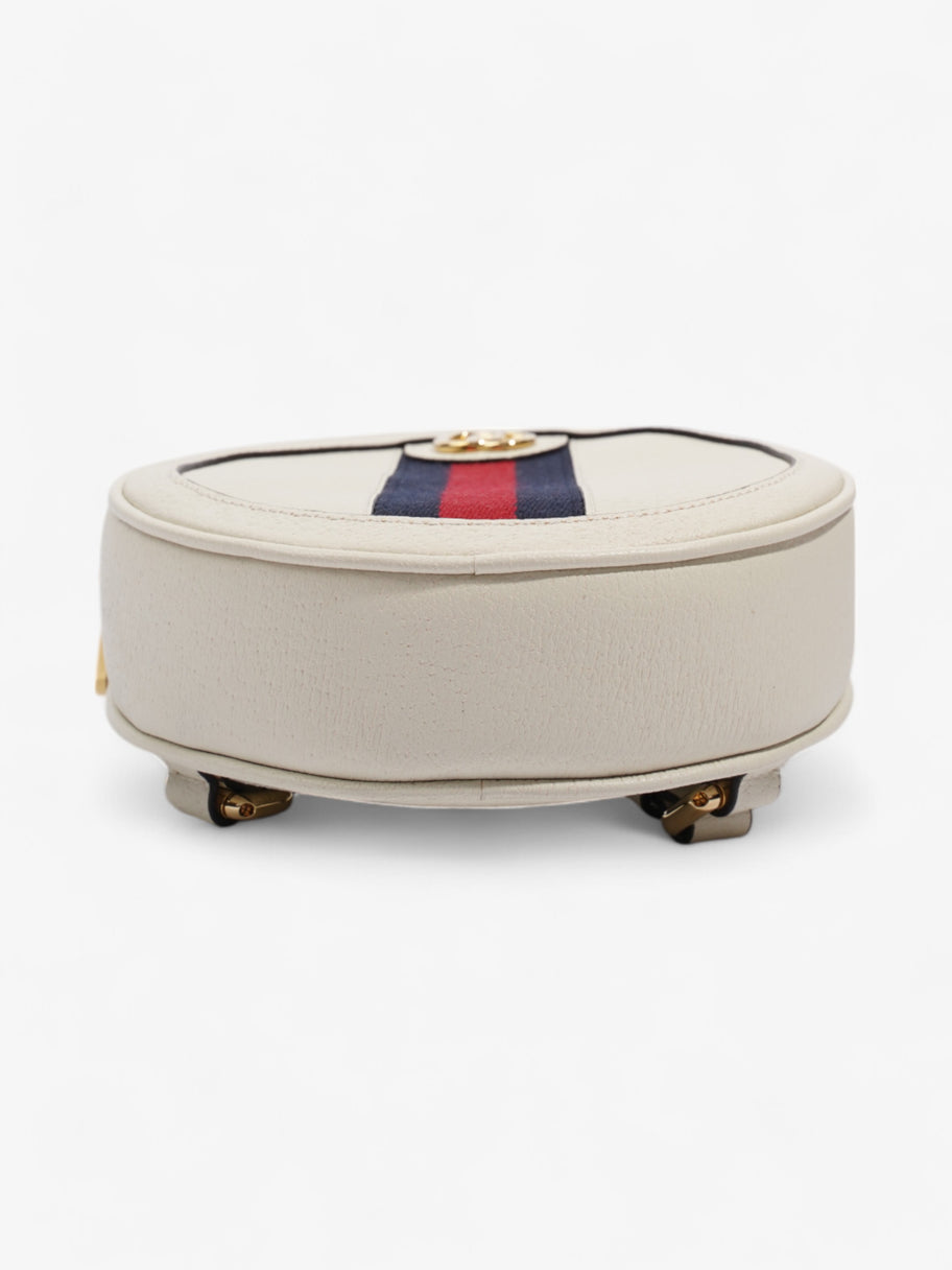 Gucci Ophidia Round Backpack White / Navy Blue / Red Leather Mini Image 6