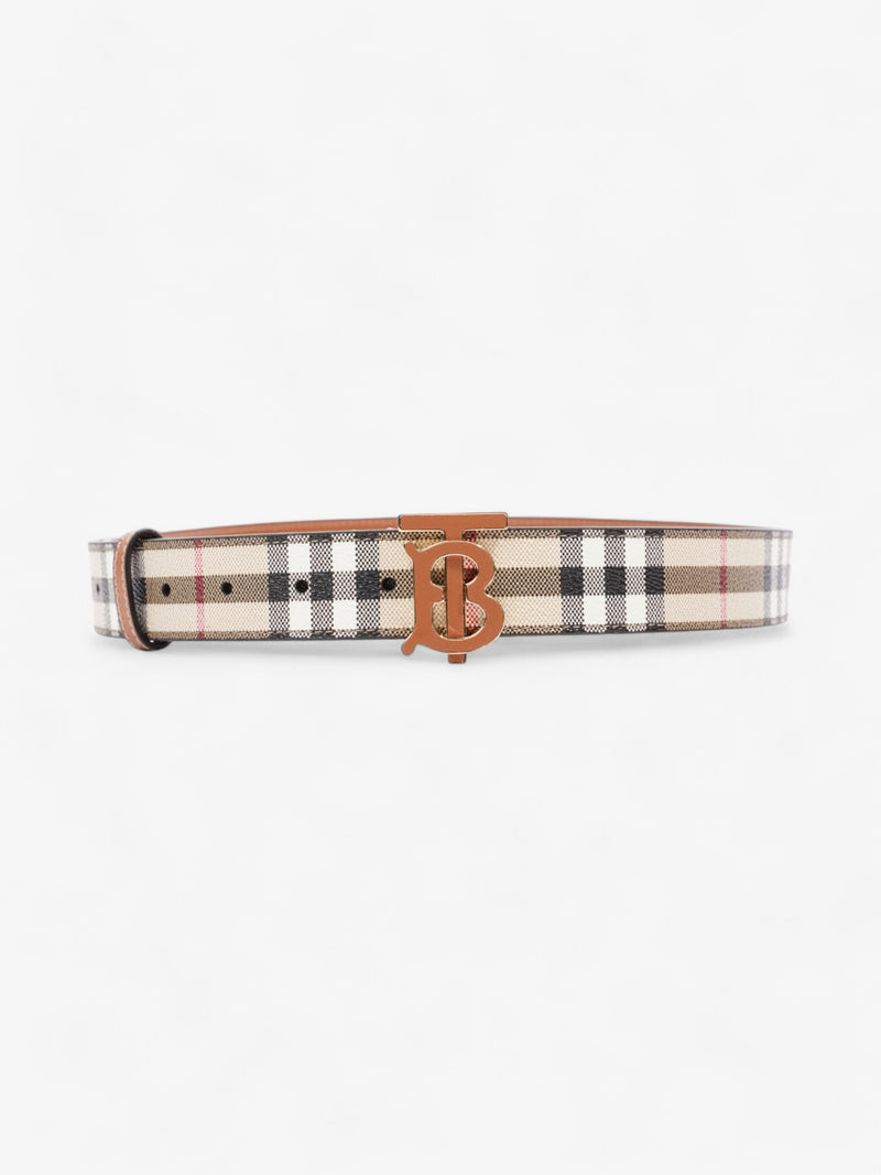  Burberry TB Belt Vintage Check / Briar Brown Canvas Medium (101cm)