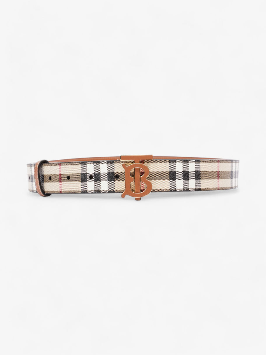 Burberry TB Belt Vintage Check / Briar Brown Canvas Medium (101cm) Image 1