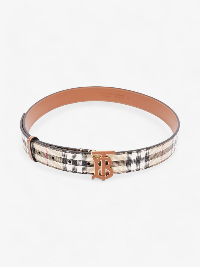  Burberry TB Belt Vintage Check / Briar Brown Canvas Medium (101cm)