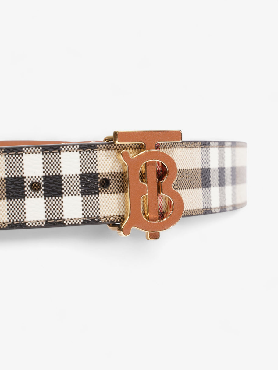 Burberry TB Belt Vintage Check / Briar Brown Canvas Medium (101cm) Image 3