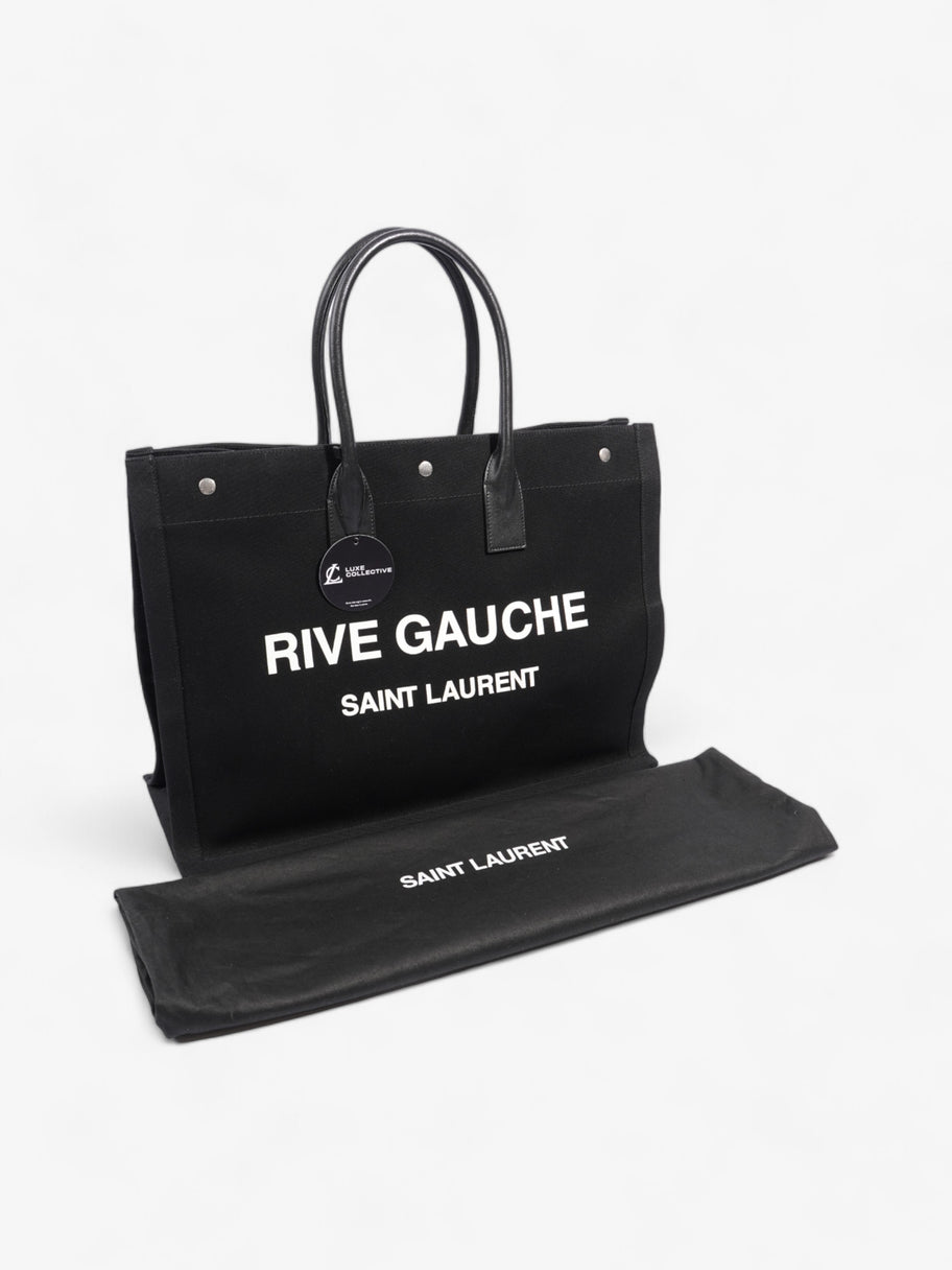 Saint Laurent Rive Gauche Tote Black Canvas Large Luxe Collective