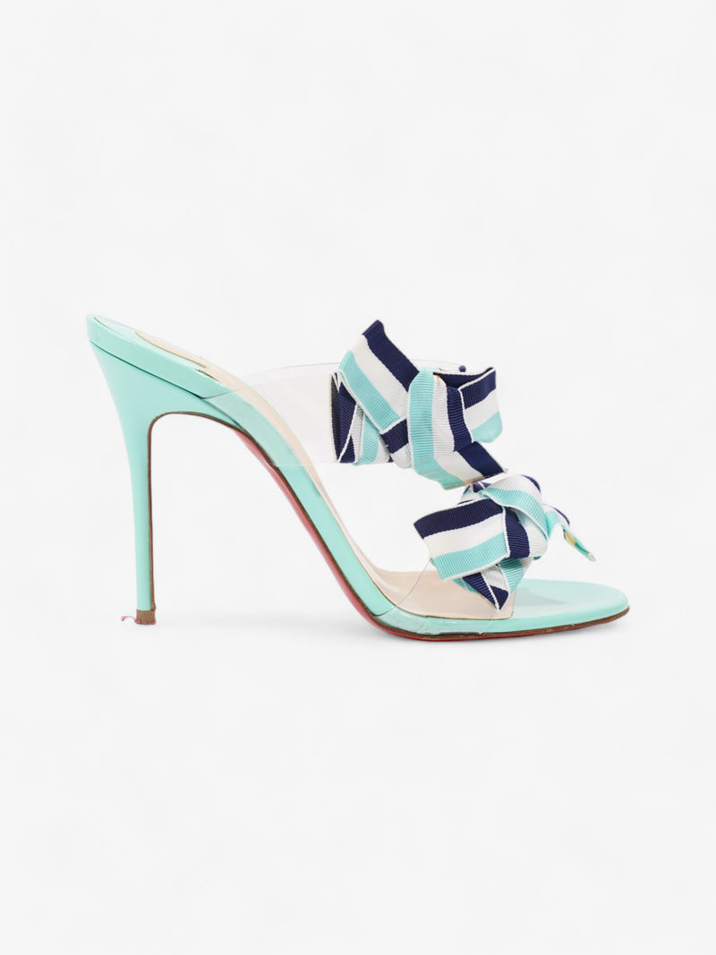  Christian Louboutin Circus City 100mm Mint / Navy / White Patent Leather EU 35.5 UK 2.5