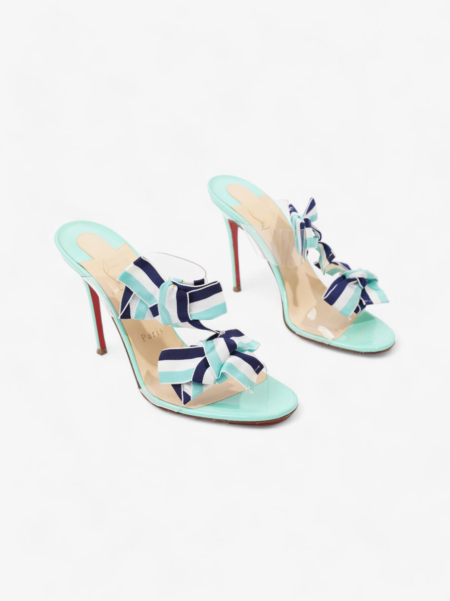 Christian Louboutin Circus City 100mm Mint / Navy / White Patent Leather EU 35.5 UK 2.5 Image 2