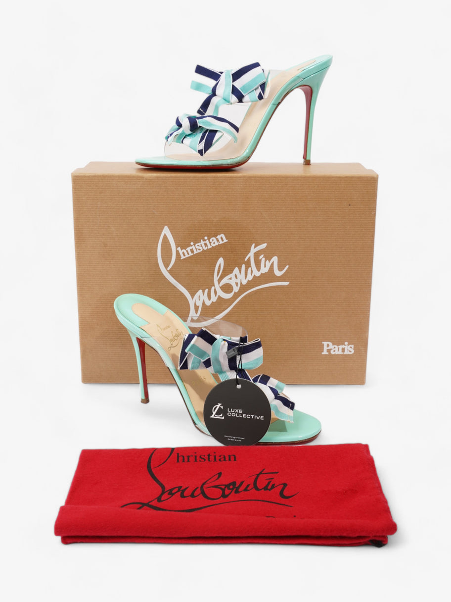 Christian Louboutin Circus City 100mm Mint / Navy / White Patent Leather EU 35.5 UK 2.5 Image 9