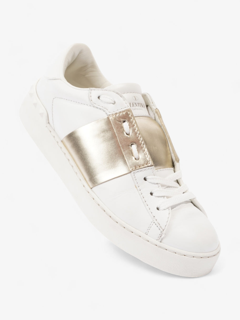 Open Sneakers White / Gold Leather EU 37 UK 4 Image 10