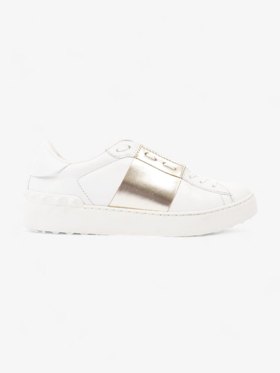 Open Sneakers White / Gold Leather EU 37 UK 4 Image 1
