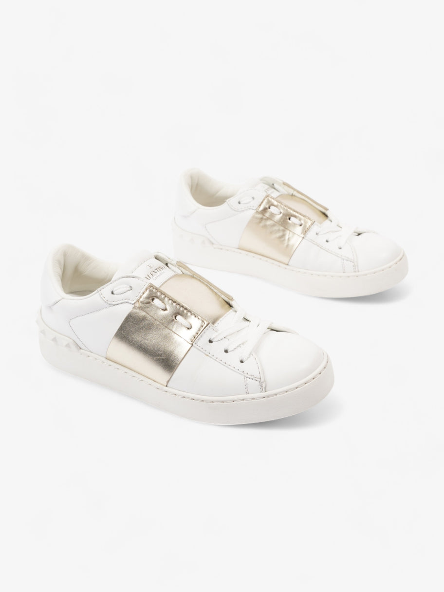 Open Sneakers White / Gold Leather EU 37 UK 4 Image 2