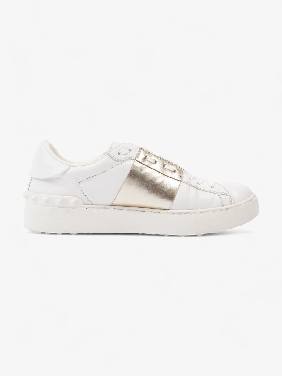 Open Sneakers White / Gold Leather EU 37 UK 4 Image 4