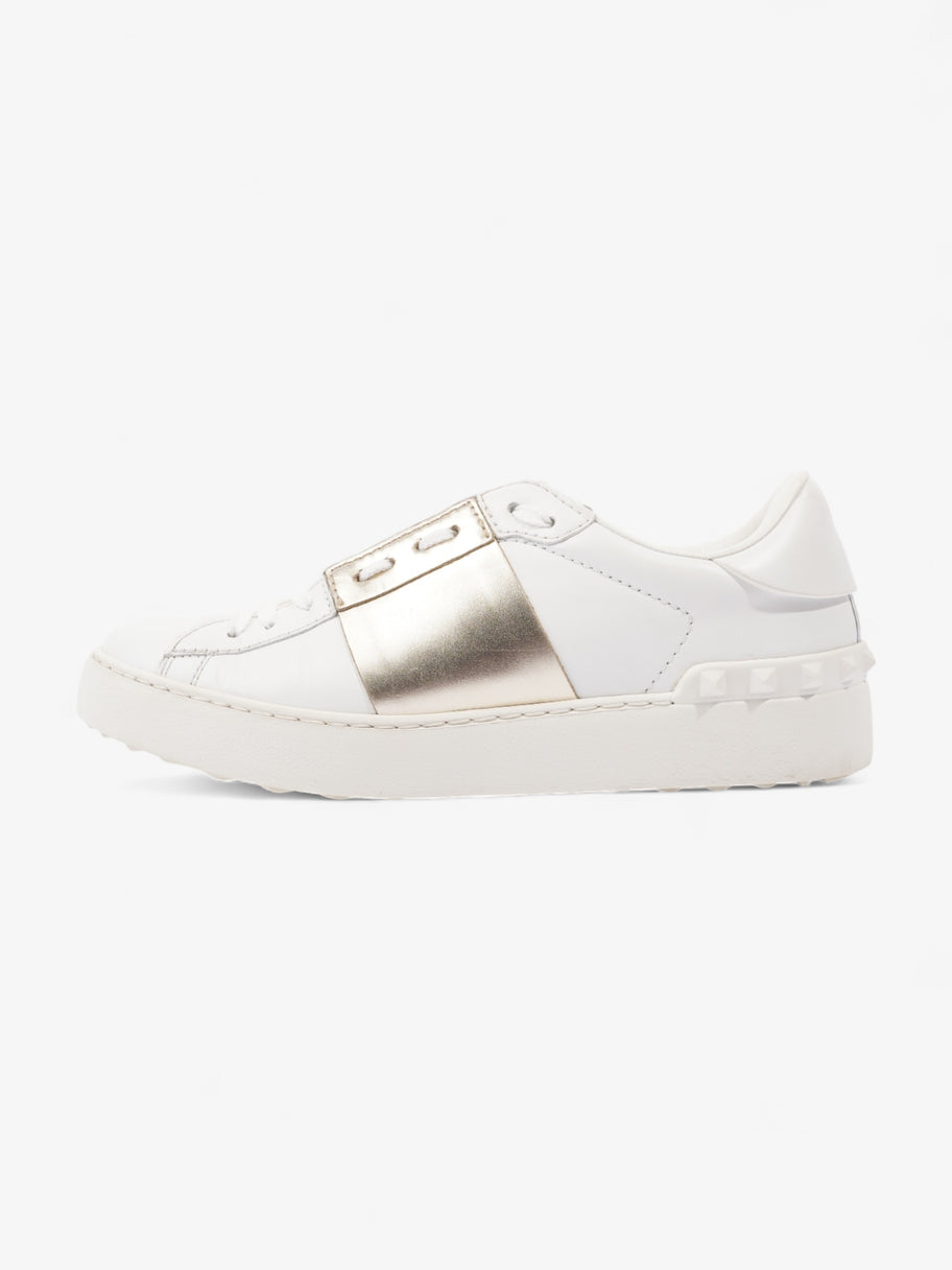 Open Sneakers White / Gold Leather EU 37 UK 4 Image 5