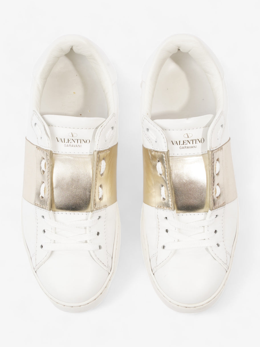 Open Sneakers White / Gold Leather EU 37 UK 4 Image 8