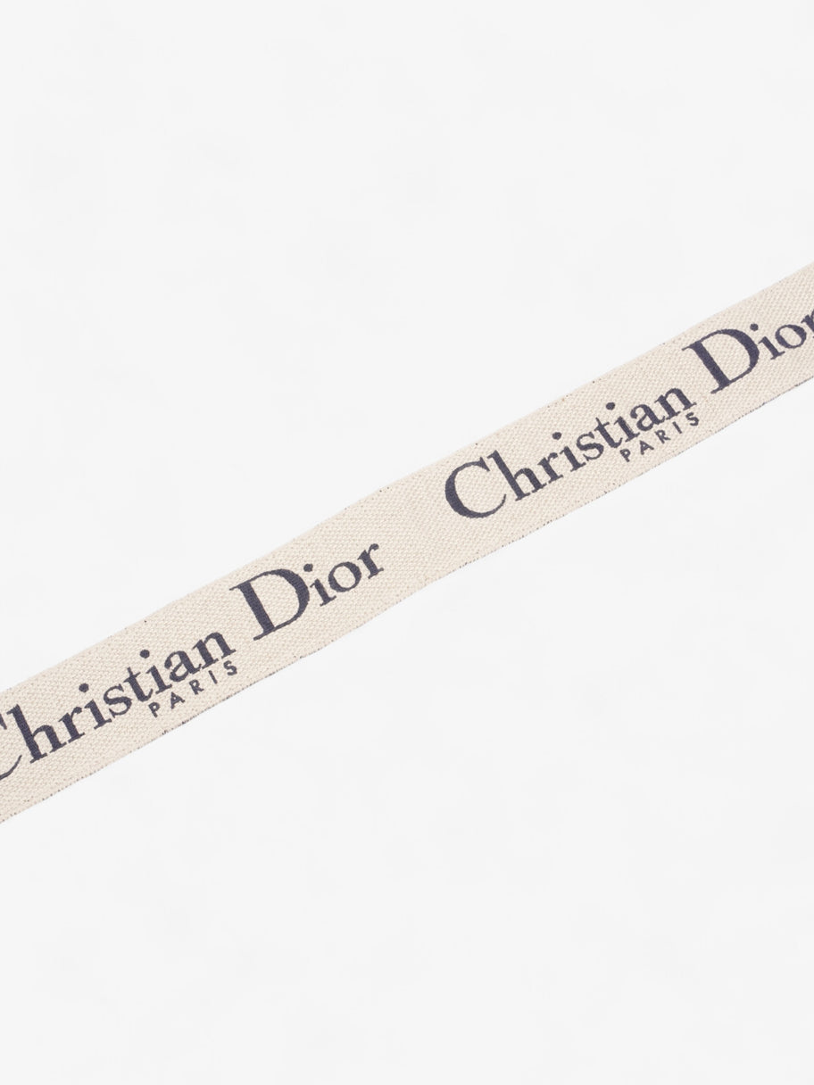 Christian Dior Adjustable Shoulder Strap With Ring Blue Oblique / Gold Cotton Image 3