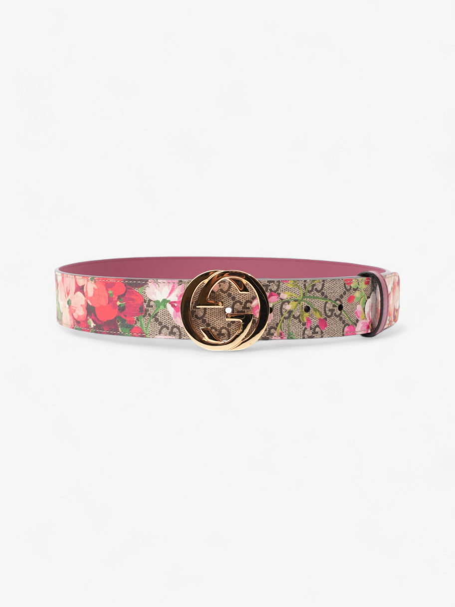 Gucci Interlocking G Belt Bloom Monogram Canvas 80cm / 32