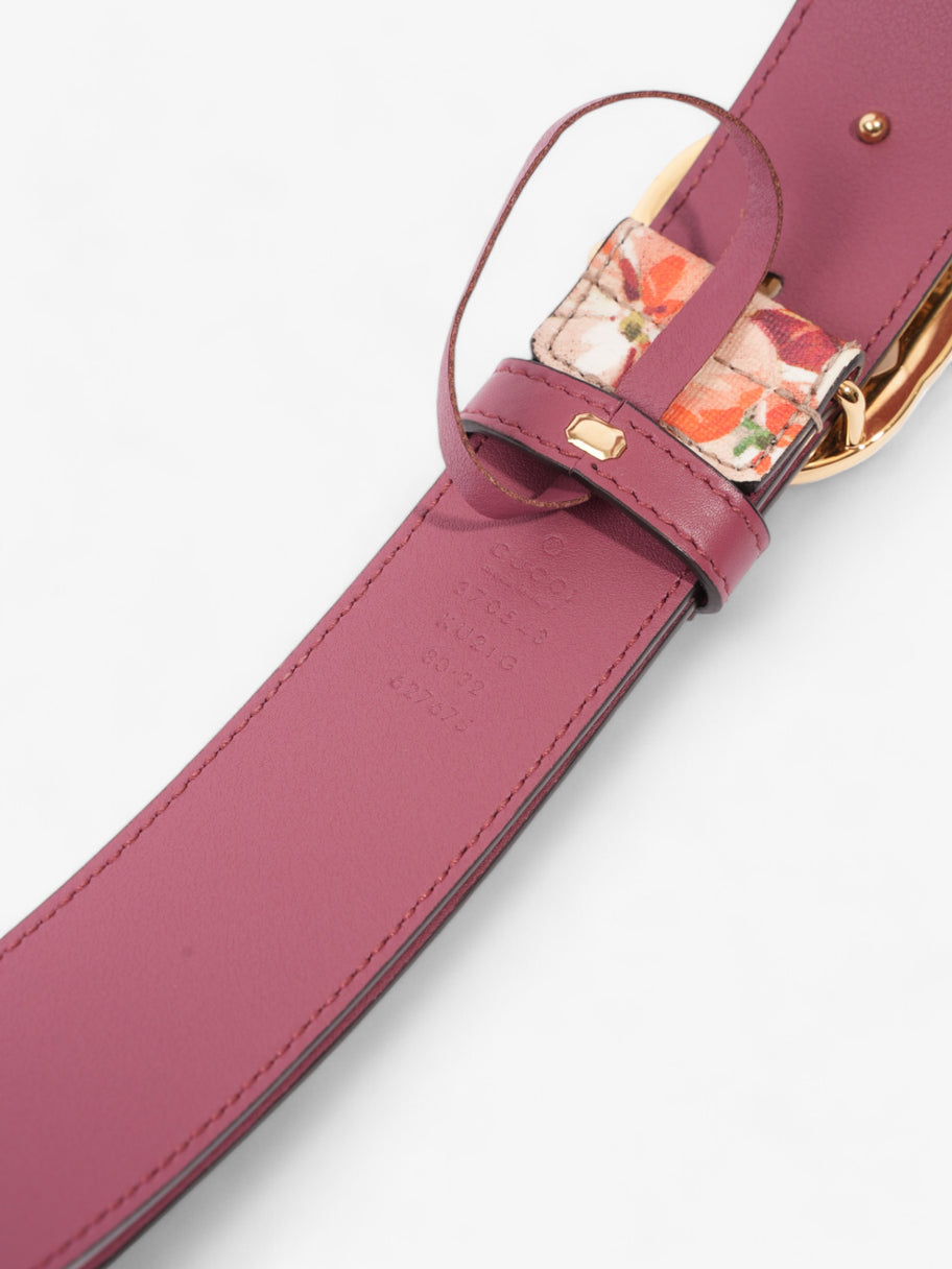 Gucci Interlocking G Belt Bloom Monogram Canvas 80cm / 32