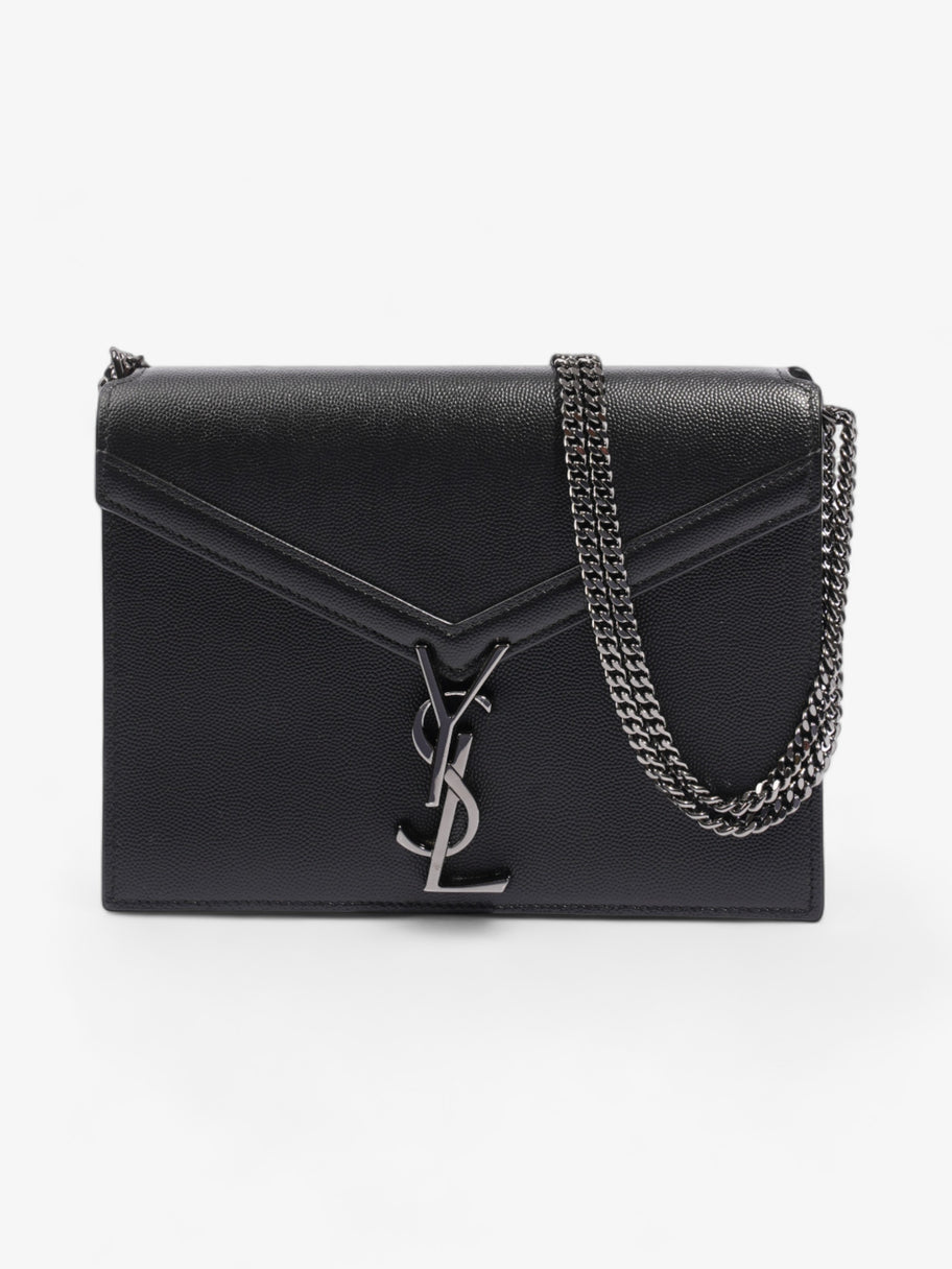 Cassandra Chain Wallet Black Calfskin Leather Image 1
