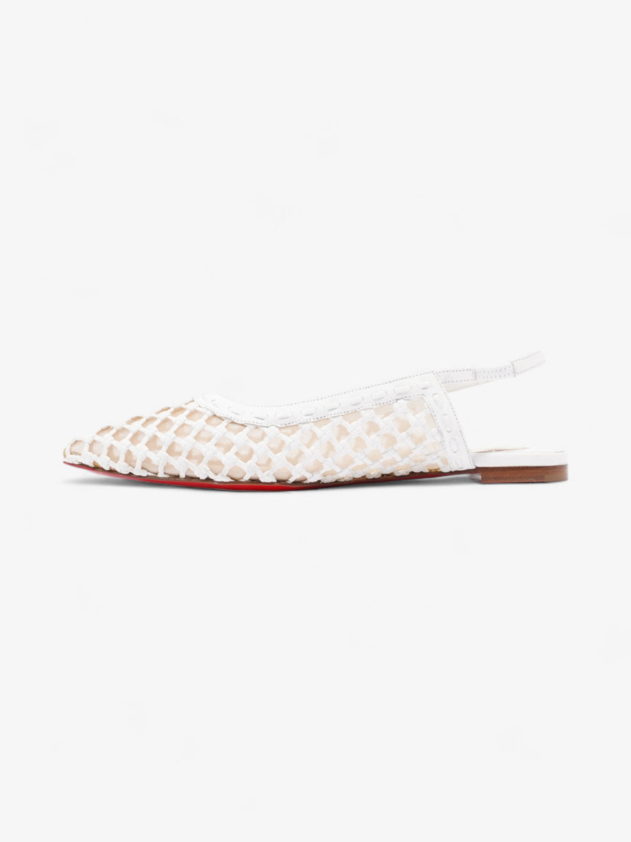 Christian Louboutin Cage And Sling Pumps White Mesh EU 37.5 UK 4.5 Image 3