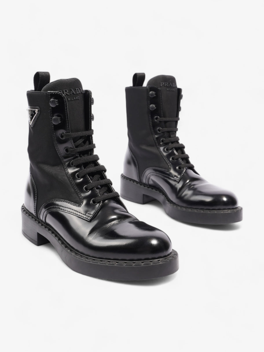 Prada Brushed leather and Re Nylon Boots Black Re Nylon EU 38 UK 5 Luxe Collective