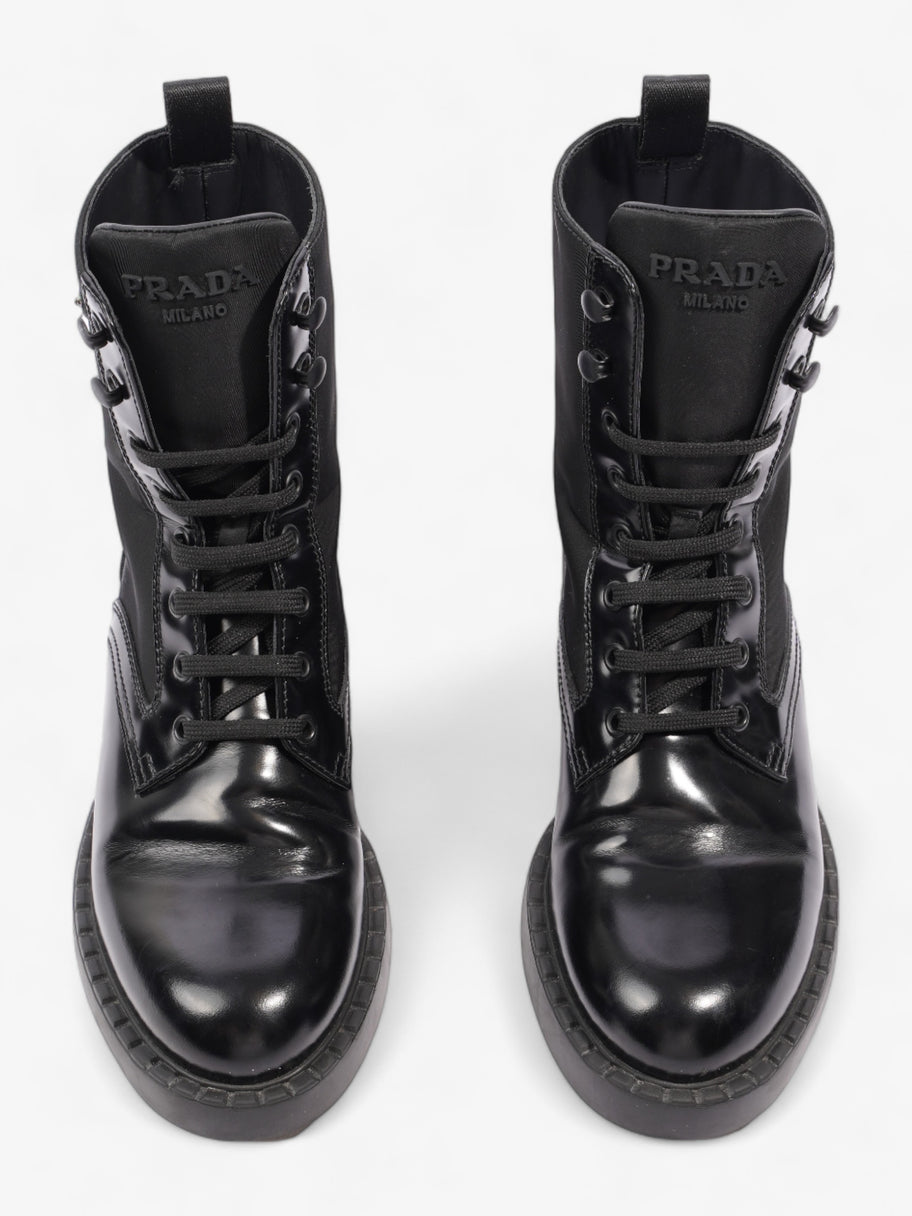 Prada Brushed-leather and Re-Nylon Boots Black Re Nylon EU 38 UK 5 Image 8