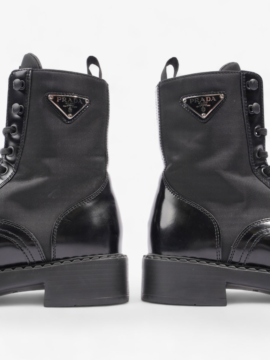 Prada Brushed-leather and Re-Nylon Boots Black Re Nylon EU 38 UK 5 Image 9