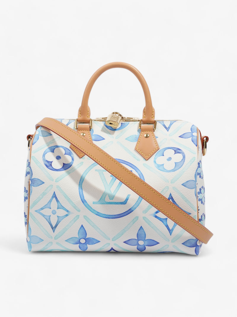  Louis Vuitton LV By The Pool Speedy Bandoulière Lagoon Blue / White Coated Canvas 25