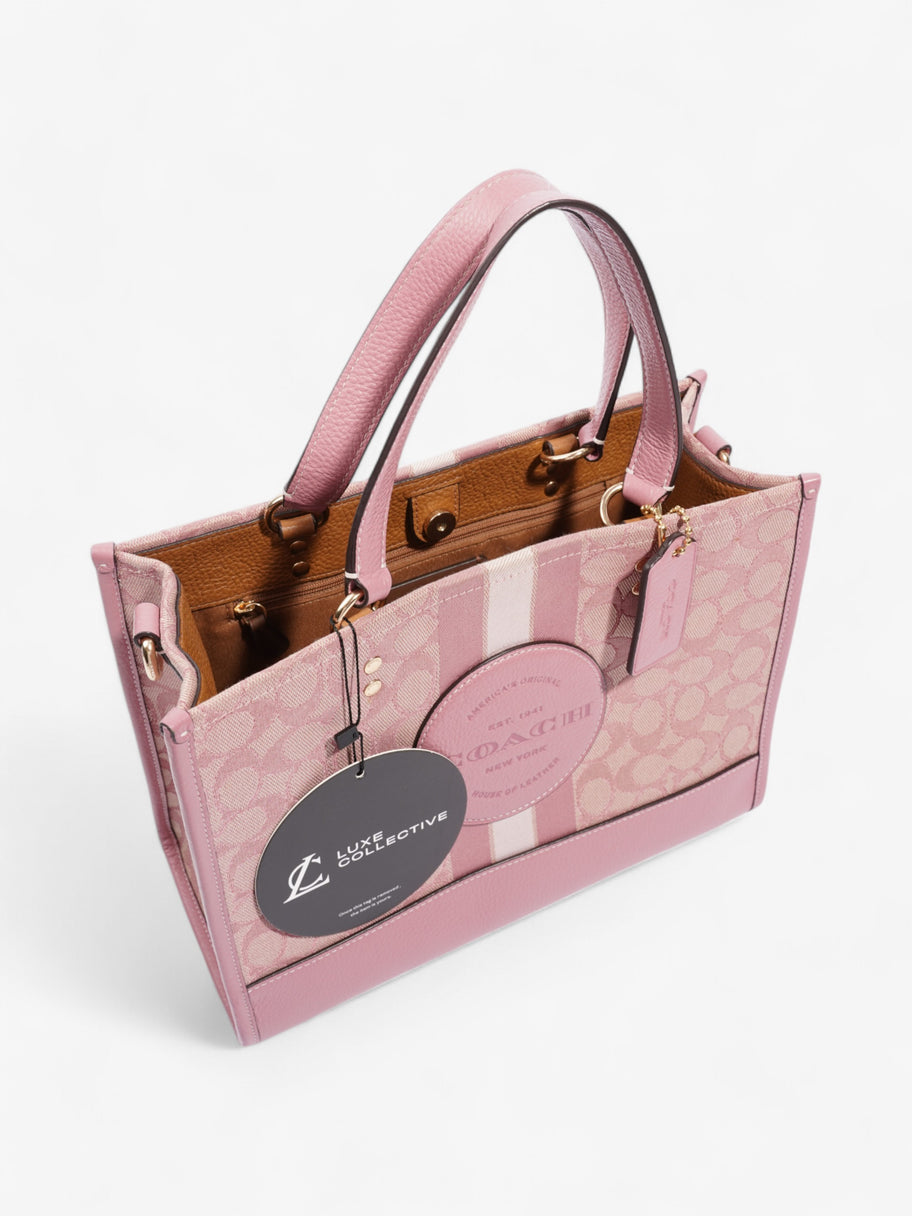 Coach Dempsey Tote Pink / Beige Cotton Image 9