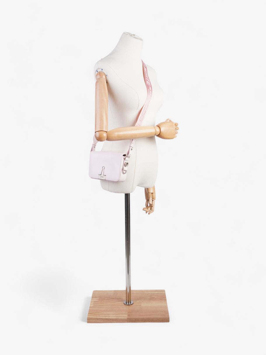 Off White Binder Clip Bag Baby Pink Leather Mini Image 2