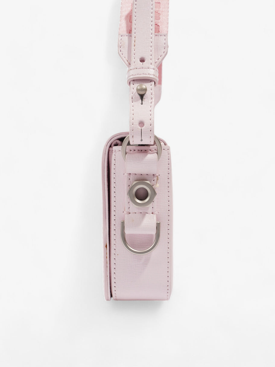 Off White Binder Clip Bag Baby Pink Leather Mini Image 3