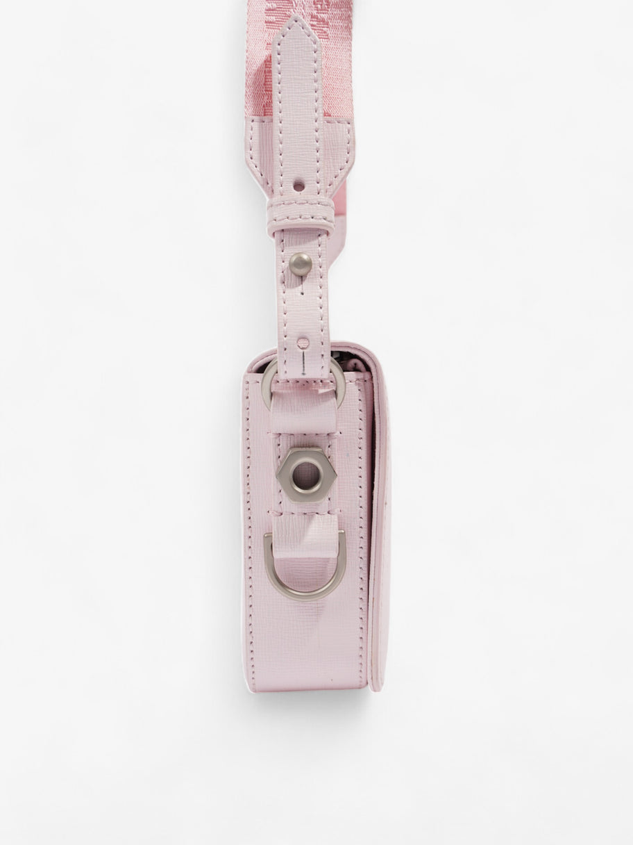 Off White Binder Clip Bag Baby Pink Leather Mini Image 5