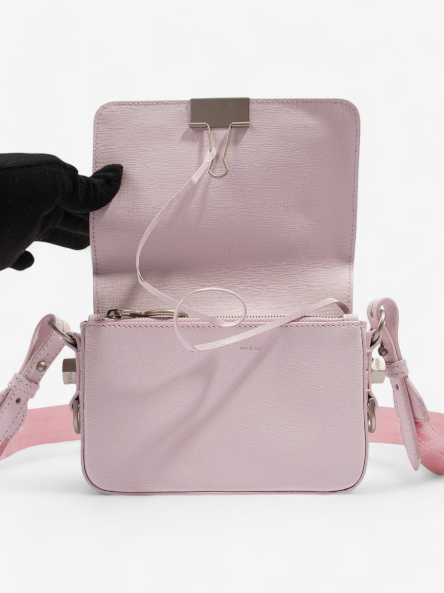 Off White Binder Clip Bag Baby Pink Leather Mini Image 7