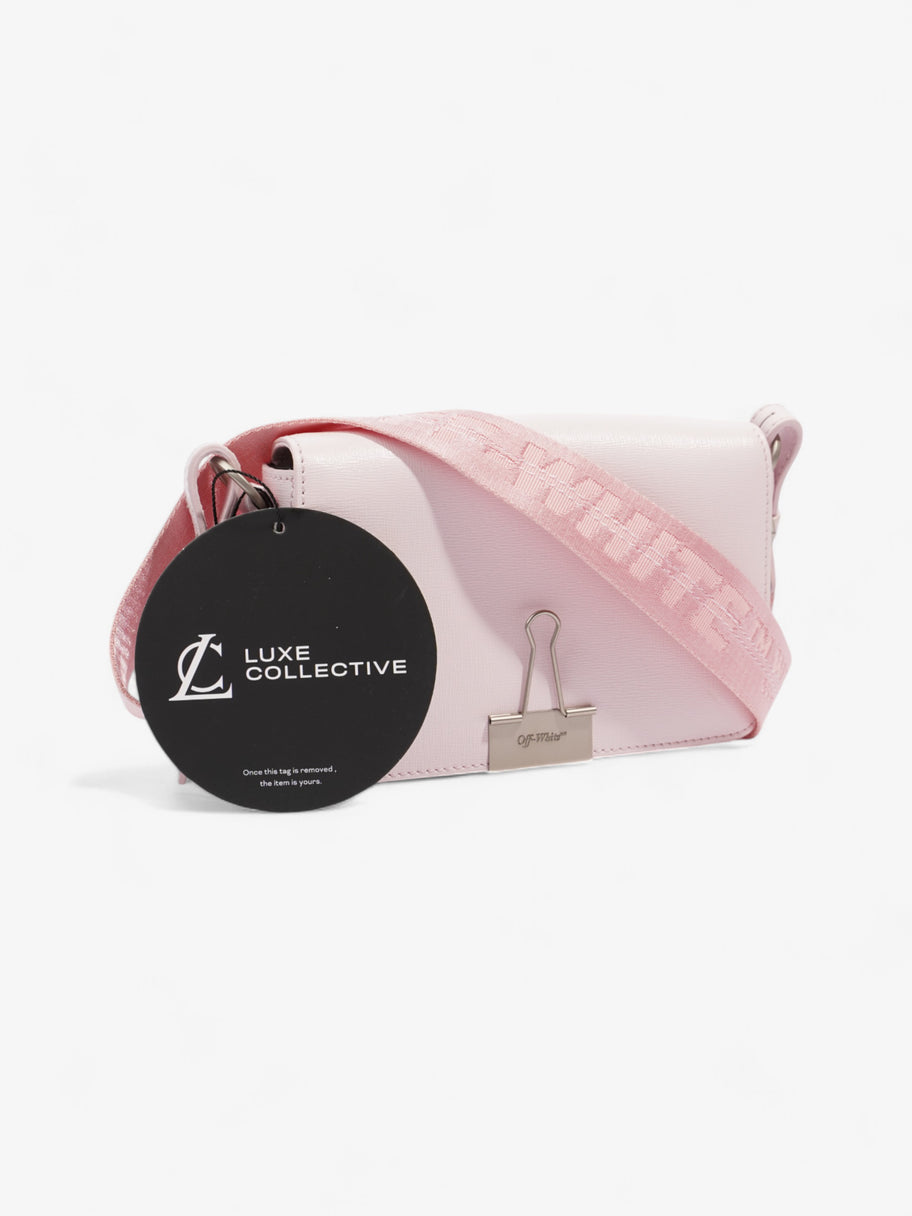 Off White Binder Clip Bag Baby Pink Leather Mini Image 10