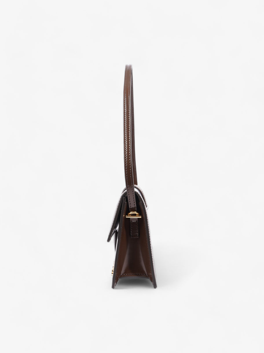 Jacquemus Le Bambino Long Midnight Brown Patent Leather Image 3