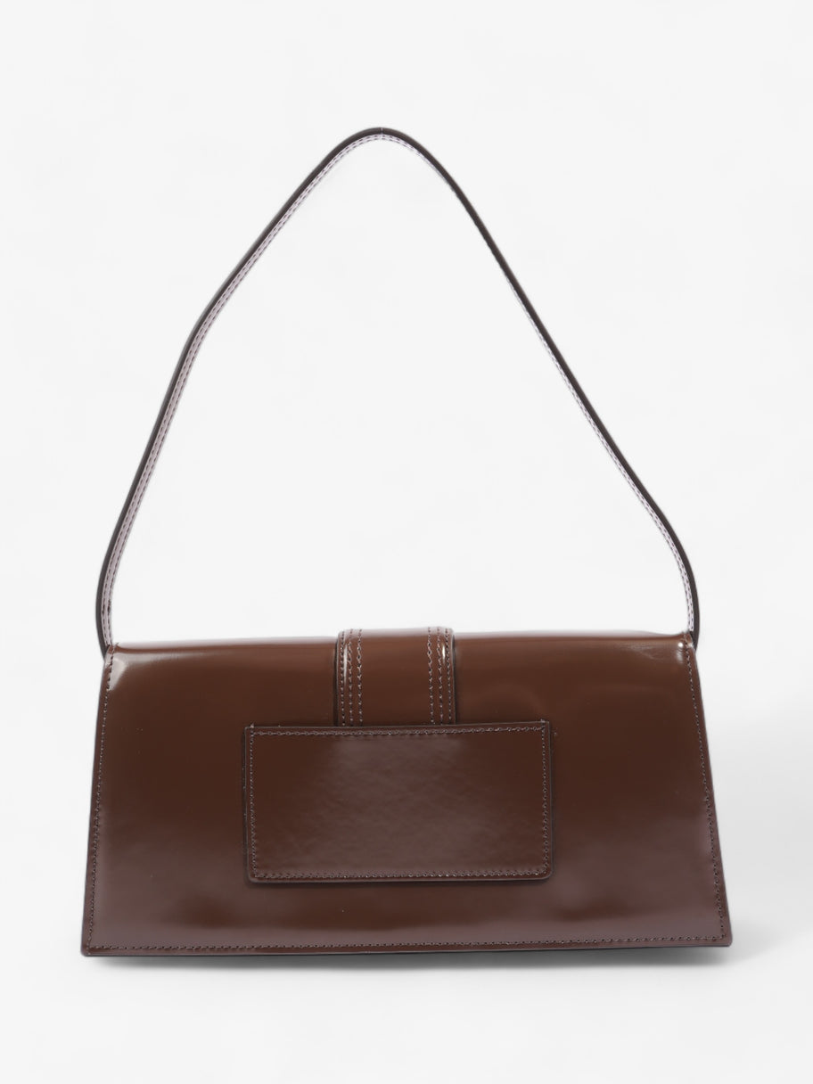 Jacquemus Le Bambino Long Midnight Brown Patent Leather Image 4