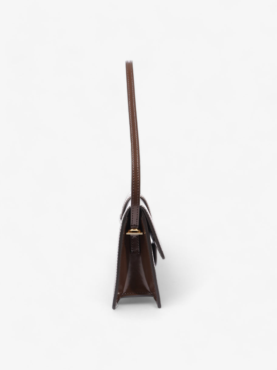 Jacquemus Le Bambino Long Midnight Brown Patent Leather Image 5