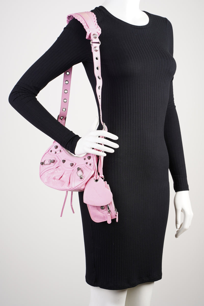  Balenciaga Le Cagole XS Pink Leather