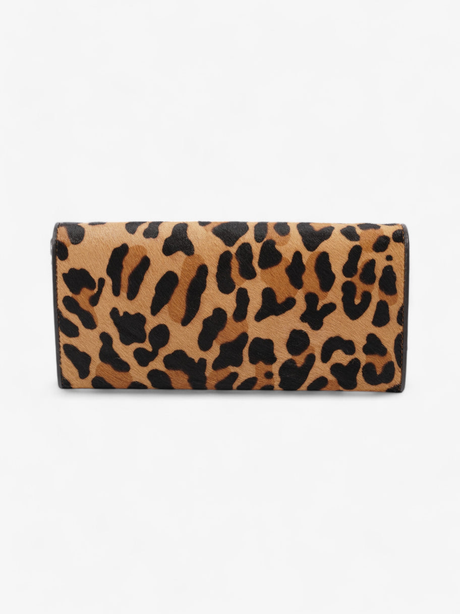 Prada Wallet On Chain Leopard Print / Dark Brown Calf Hair Image 4