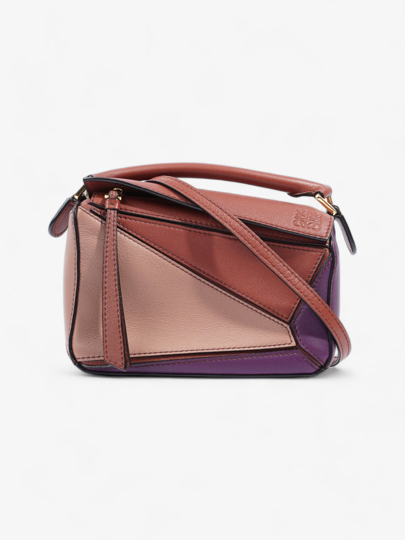  Puzzle Rust / Purple / Beige Leather Mini