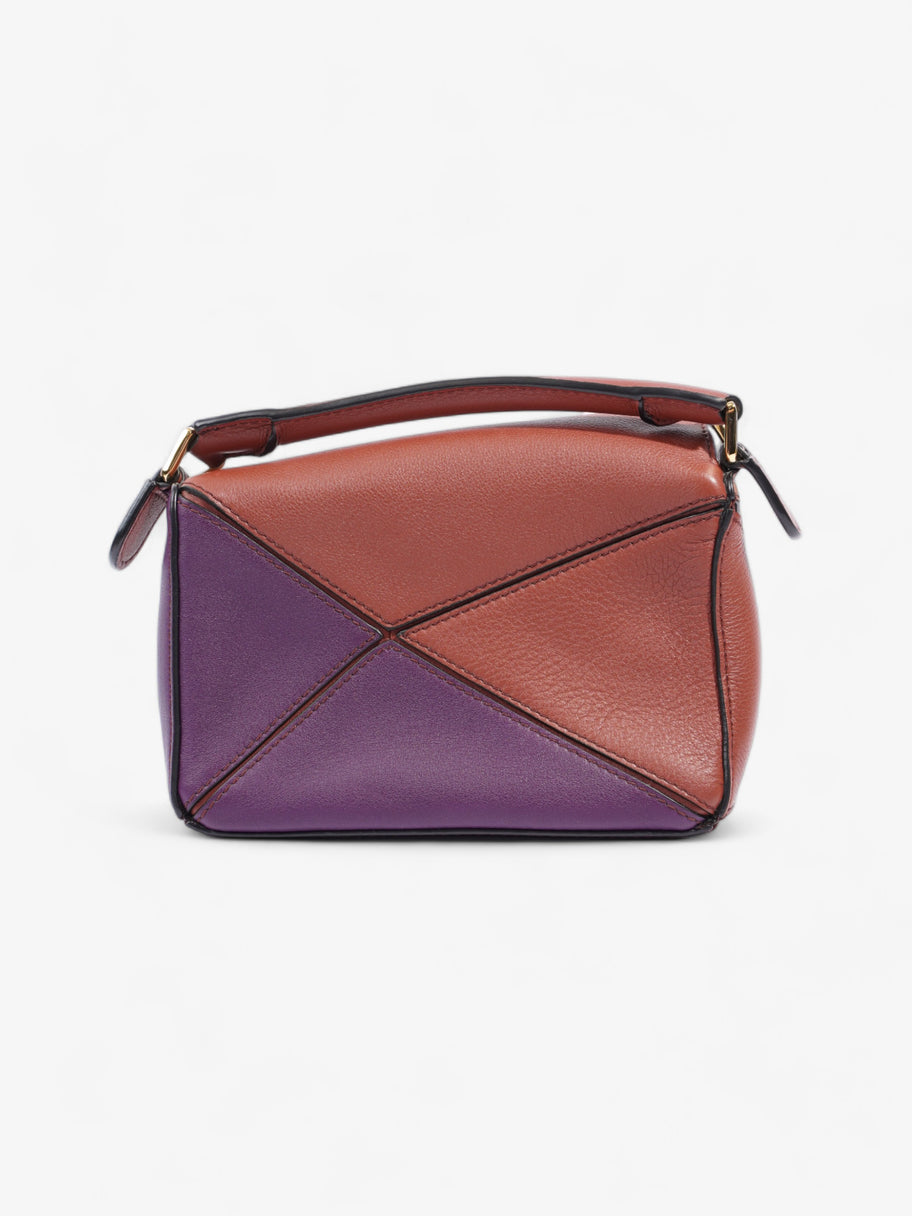 Loewe Puzzle Rust / Purple / Beige Leather Mini Image 4