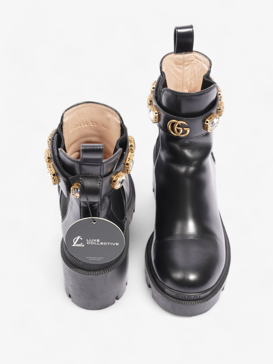 Gucci GG Jewelled Boots 50 Black / Gold Leather EU 37 UK 4 Image 10