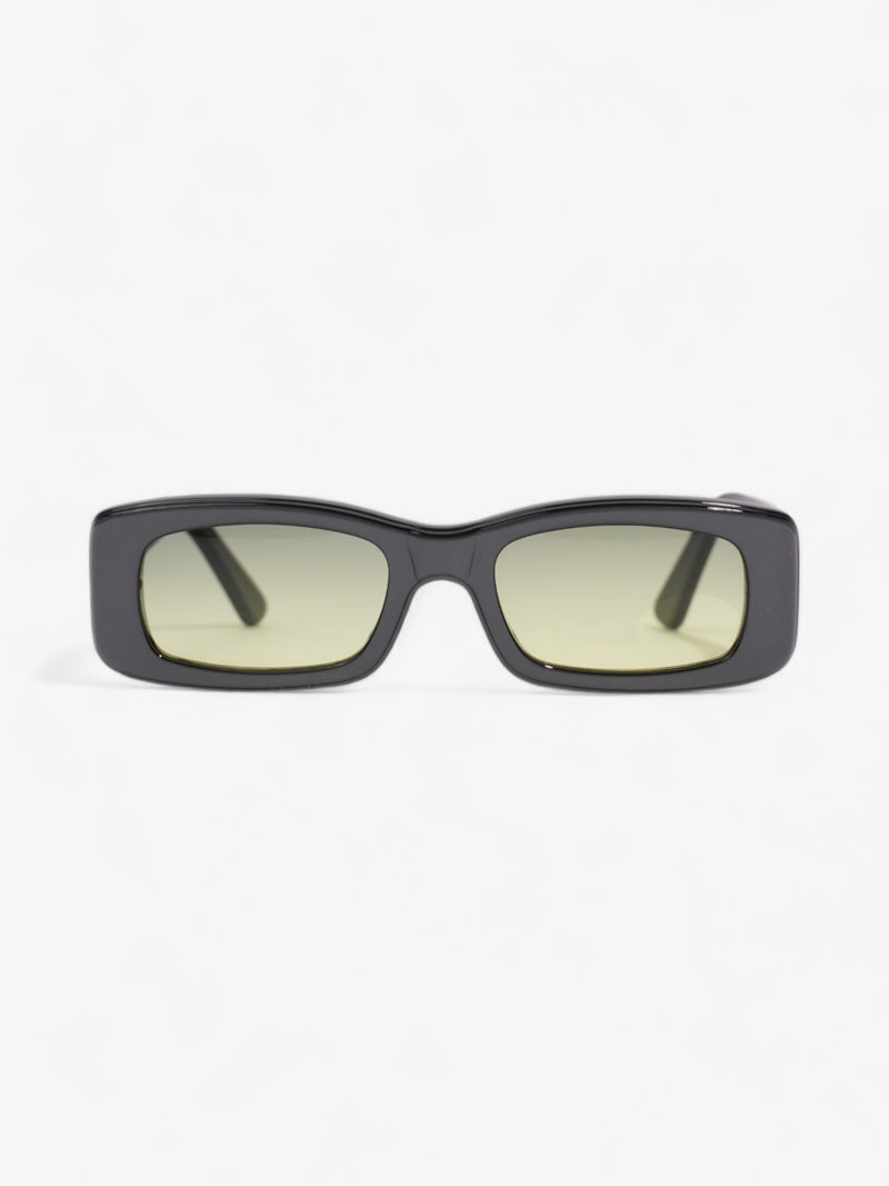  Fendi 90's Rectangle Sunglasses Grey / Green Lens Acetate 125mm