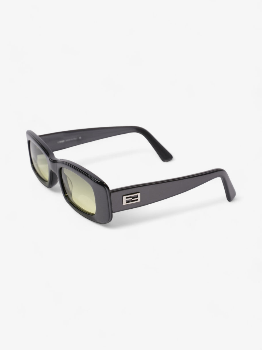 Fendi 90's Rectangle Sunglasses Grey / Green Lens Acetate 125mm Image 5