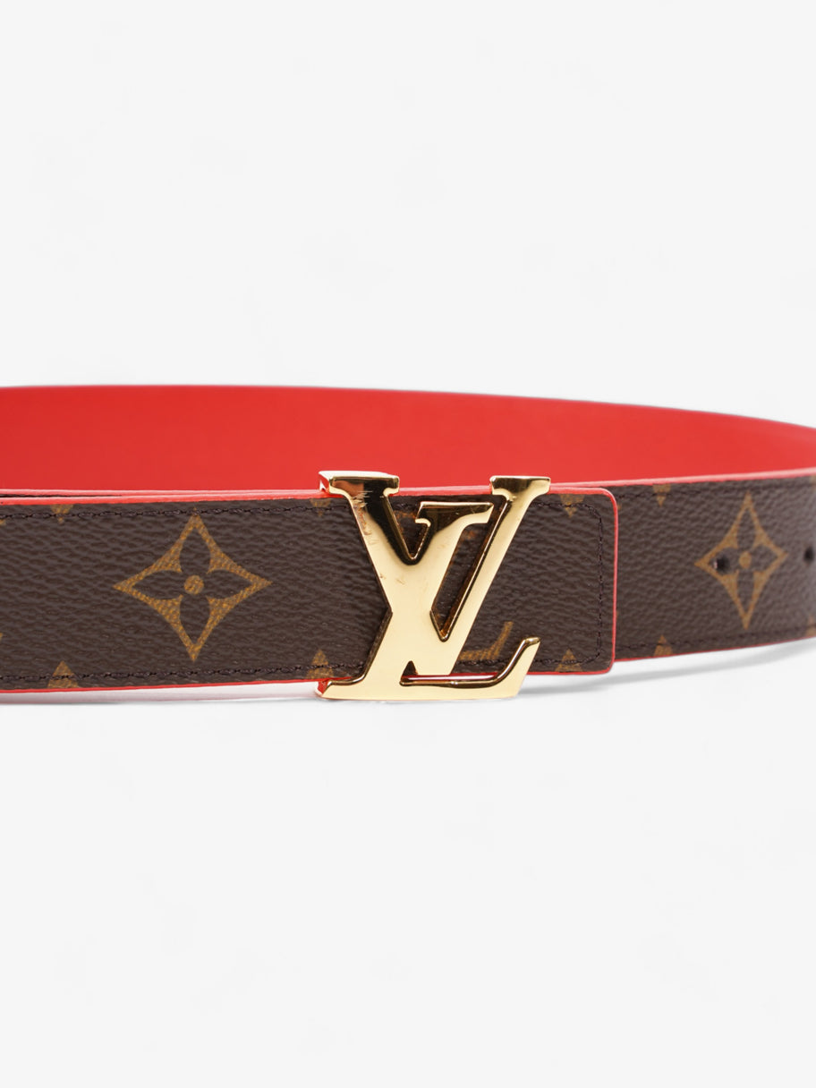 Louis Vuitton Initials Reversible Belt Monogram / Red Coated Canvas 80cm 32