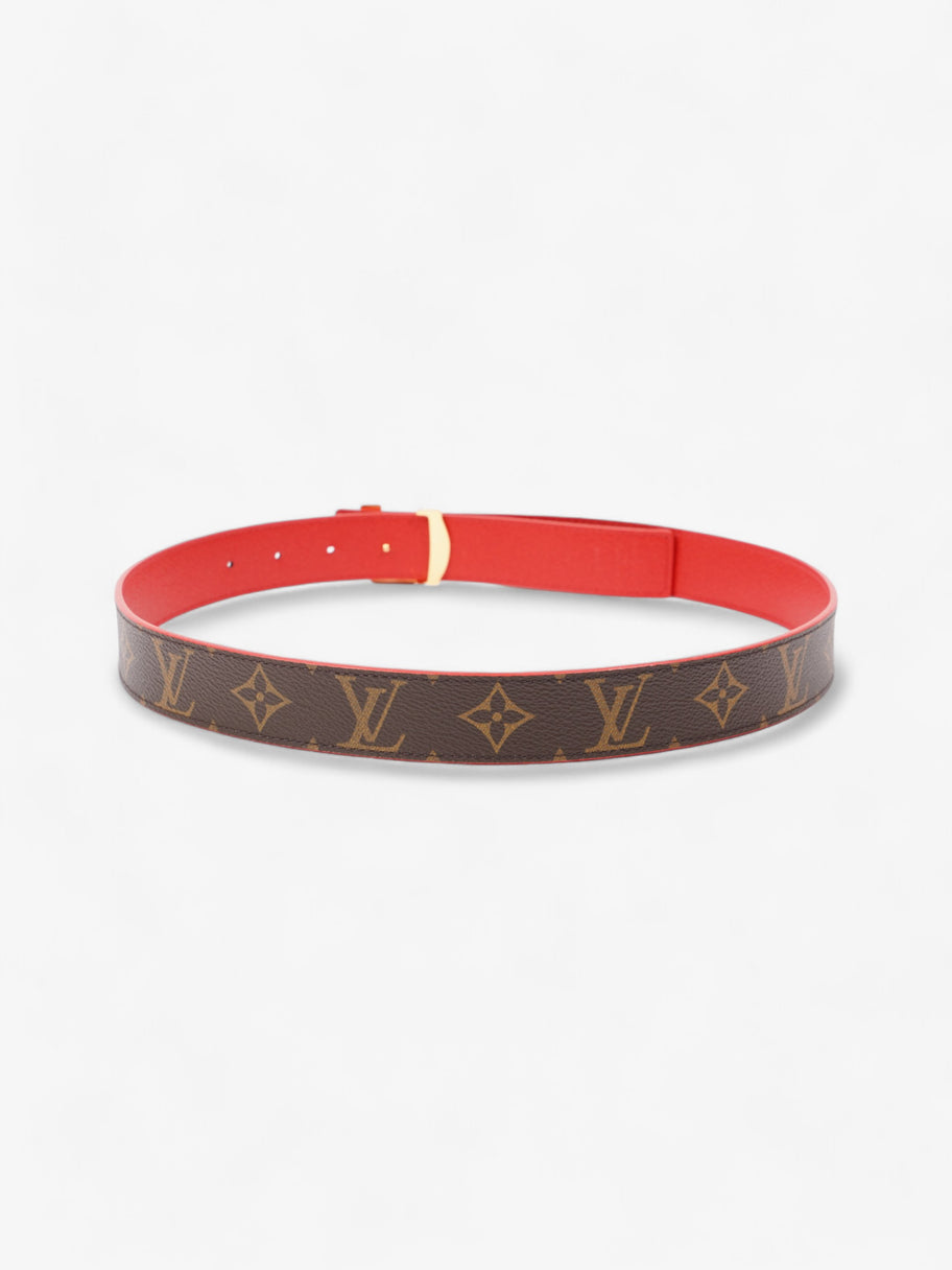 Louis Vuitton Initials Reversible Belt Monogram / Red Coated Canvas 80cm 32