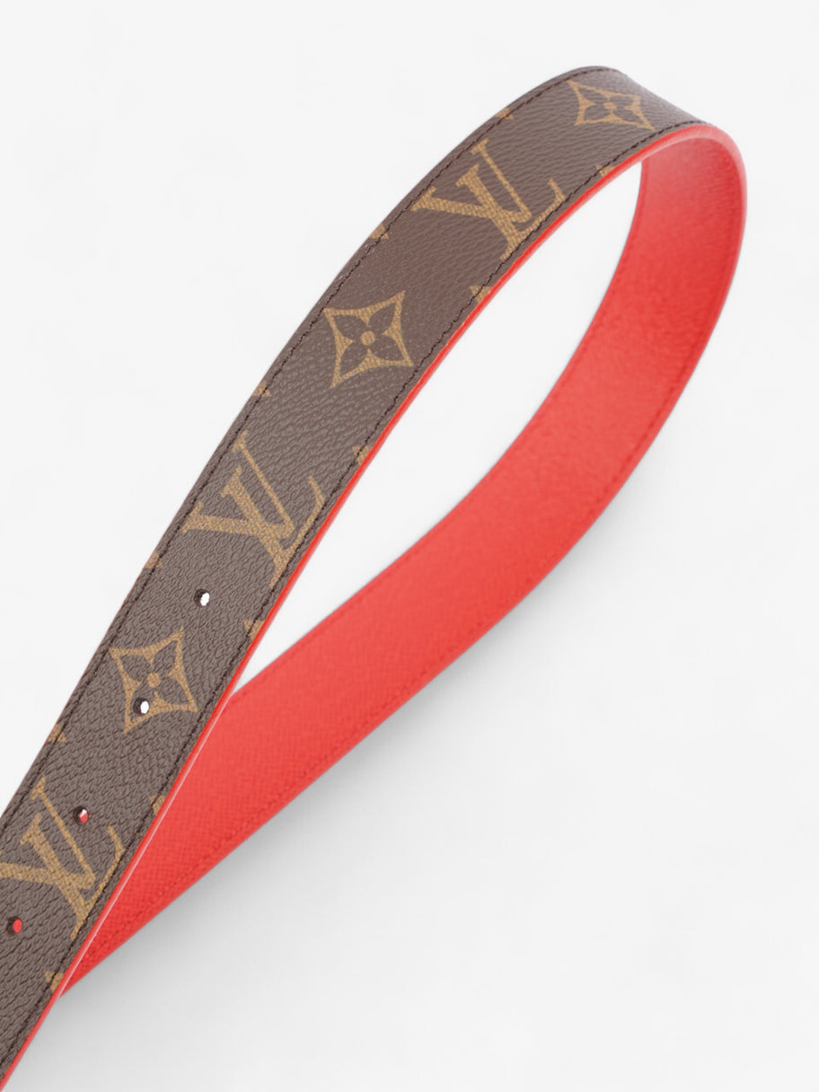 Louis Vuitton Initials Reversible Belt Monogram / Red Coated Canvas 80cm 32