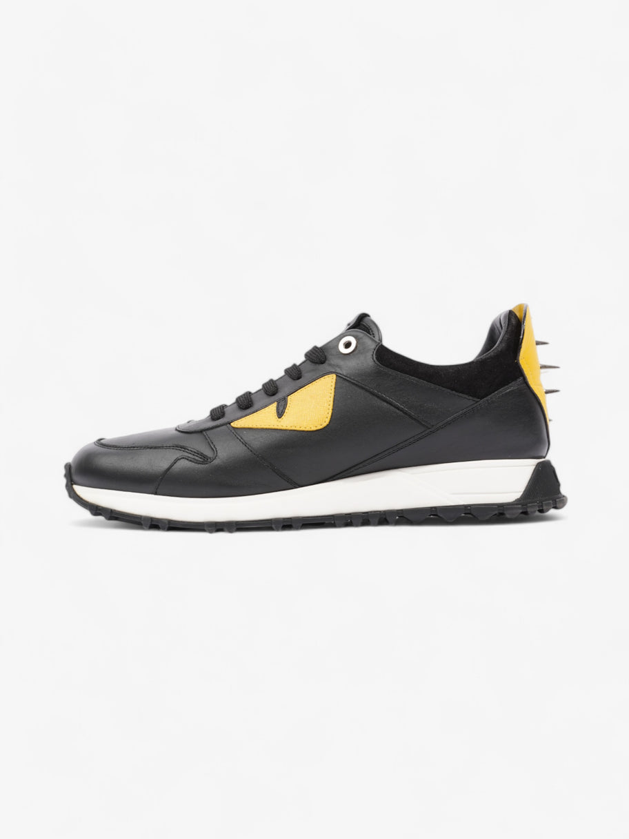 Fendi Monster Eyes Runner Black / Yellow / White Leather EU 42 UK 8 Image 5