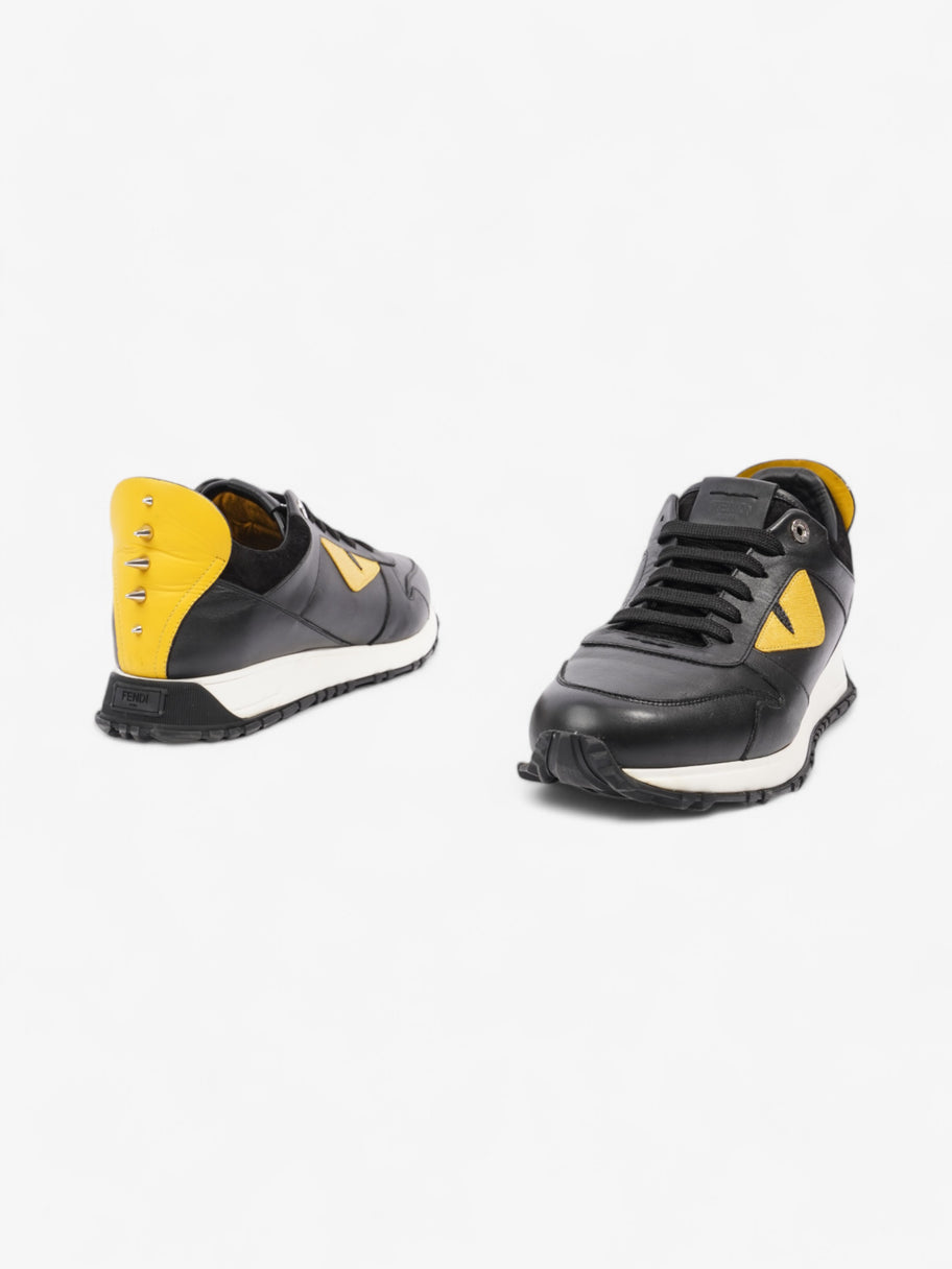 Fendi Monster Eyes Runner Black / Yellow / White Leather EU 42 UK 8 Image 9