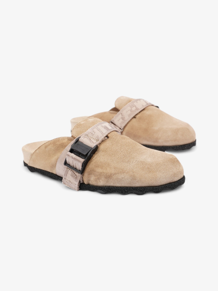 Off White Buckled Round-toe Mules Beige / Black Suede EU 37 UK 4 Image 2