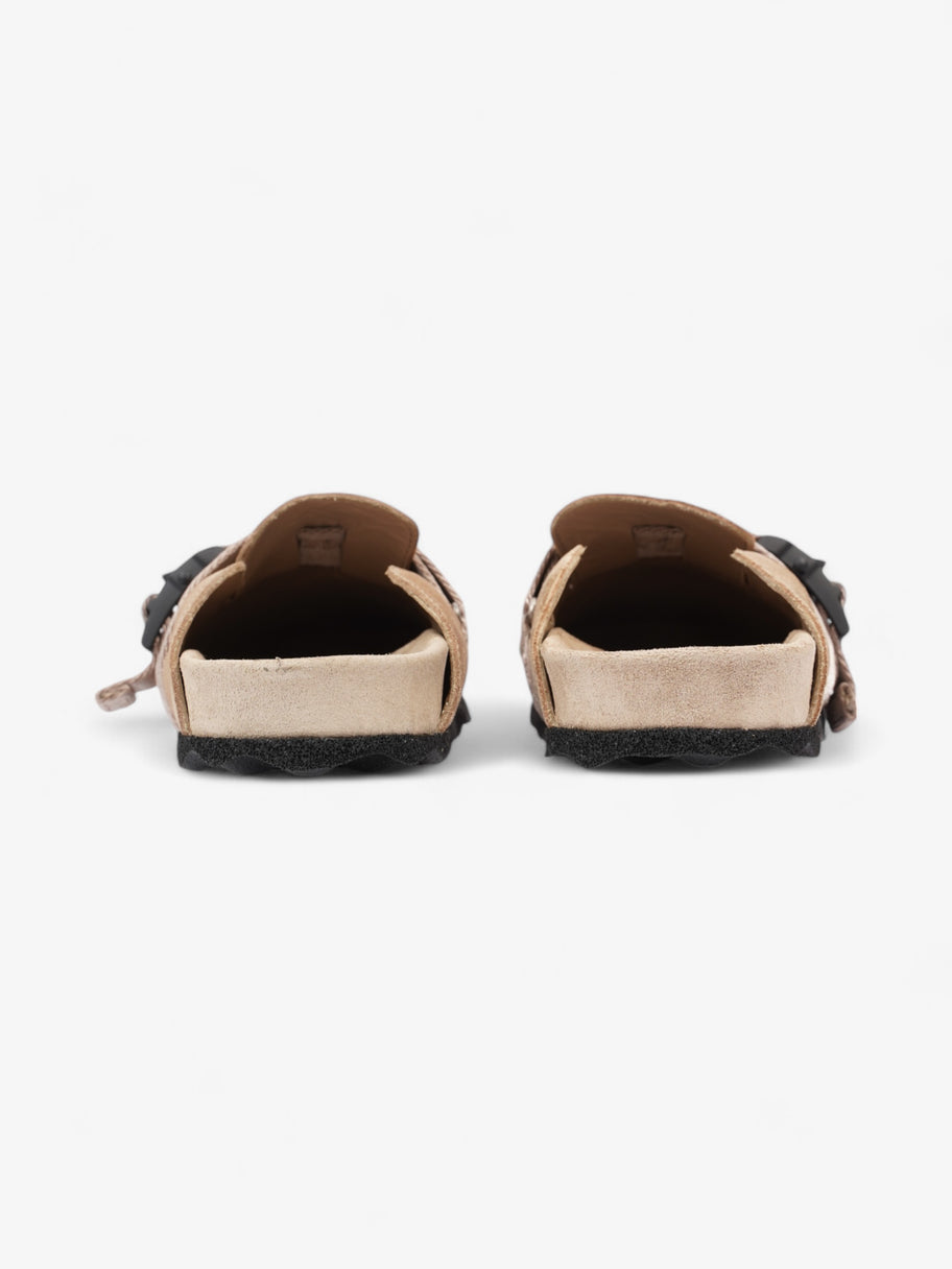 Off White Buckled Round-toe Mules Beige / Black Suede EU 37 UK 4 Image 6