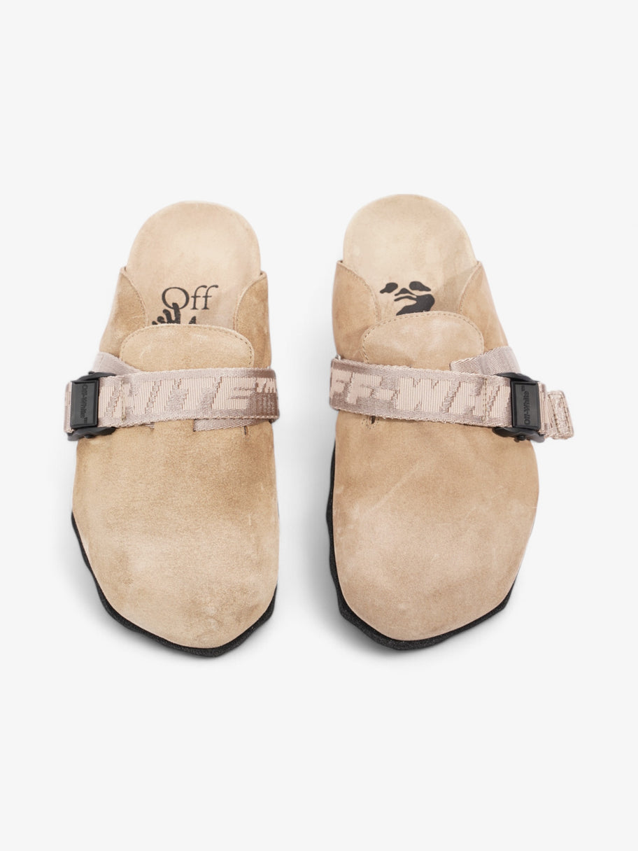 Off White Buckled Round-toe Mules Beige / Black Suede EU 37 UK 4 Image 8