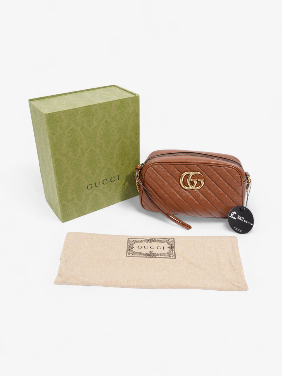 Gucci GG Marmont Brown Matelasse Leather Small Image 11