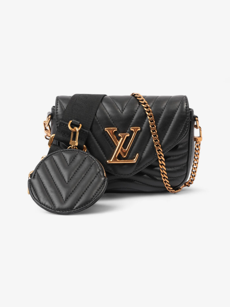  Louis Vuitton New Wave Multi-Pochette Black Leather